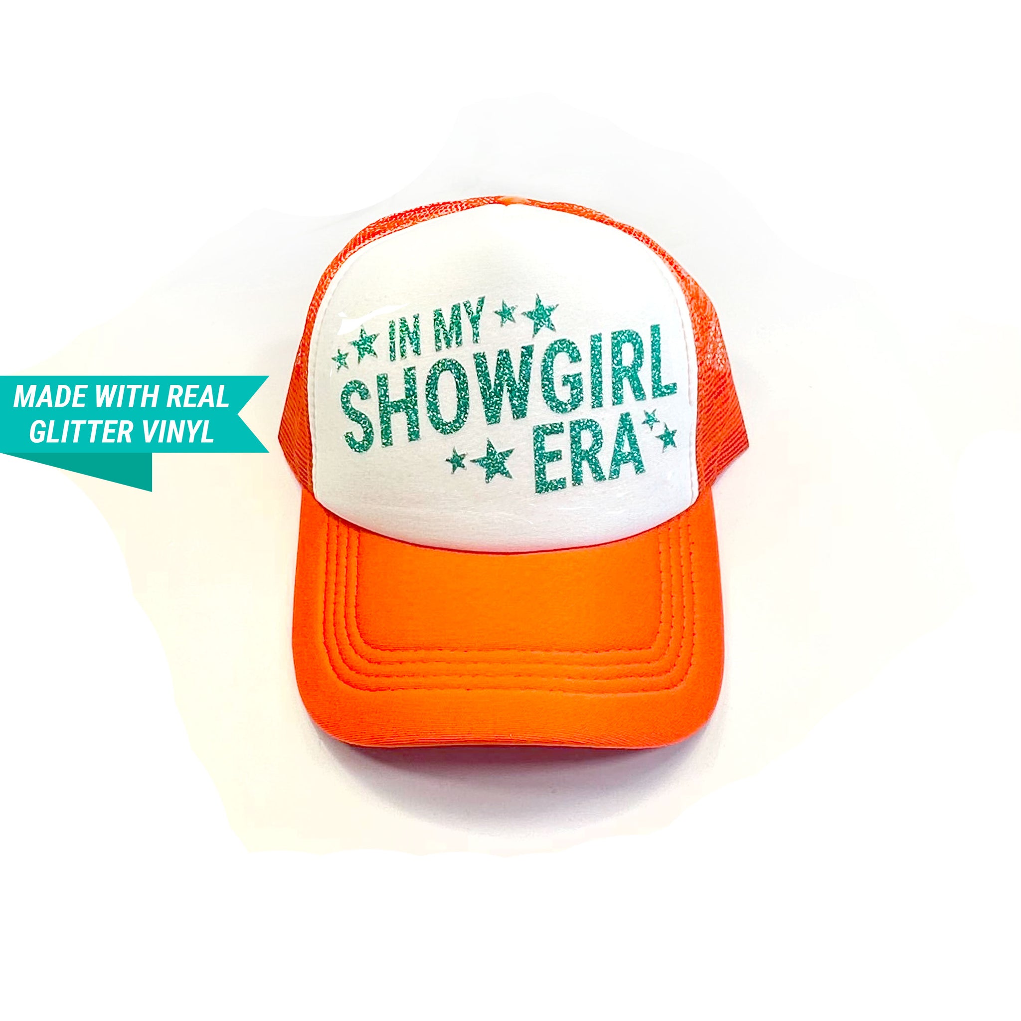 In my showgirl era trucker cap with real glitter vinyl – The 