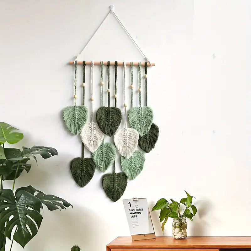 hanging plant headboard 1pc Macrame Jungle Nursery Decor, Boho Safari Nursery Wall Art, Leaves – The Mash Pit