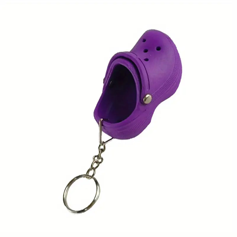 Cute Croc Dupe Keychain - Croc Slippers Keychain, Backpack Charm & More! Purple Cute Croc Dupe Keychain - Croc Slippers Keychain, Backpack Charm & More! Purple