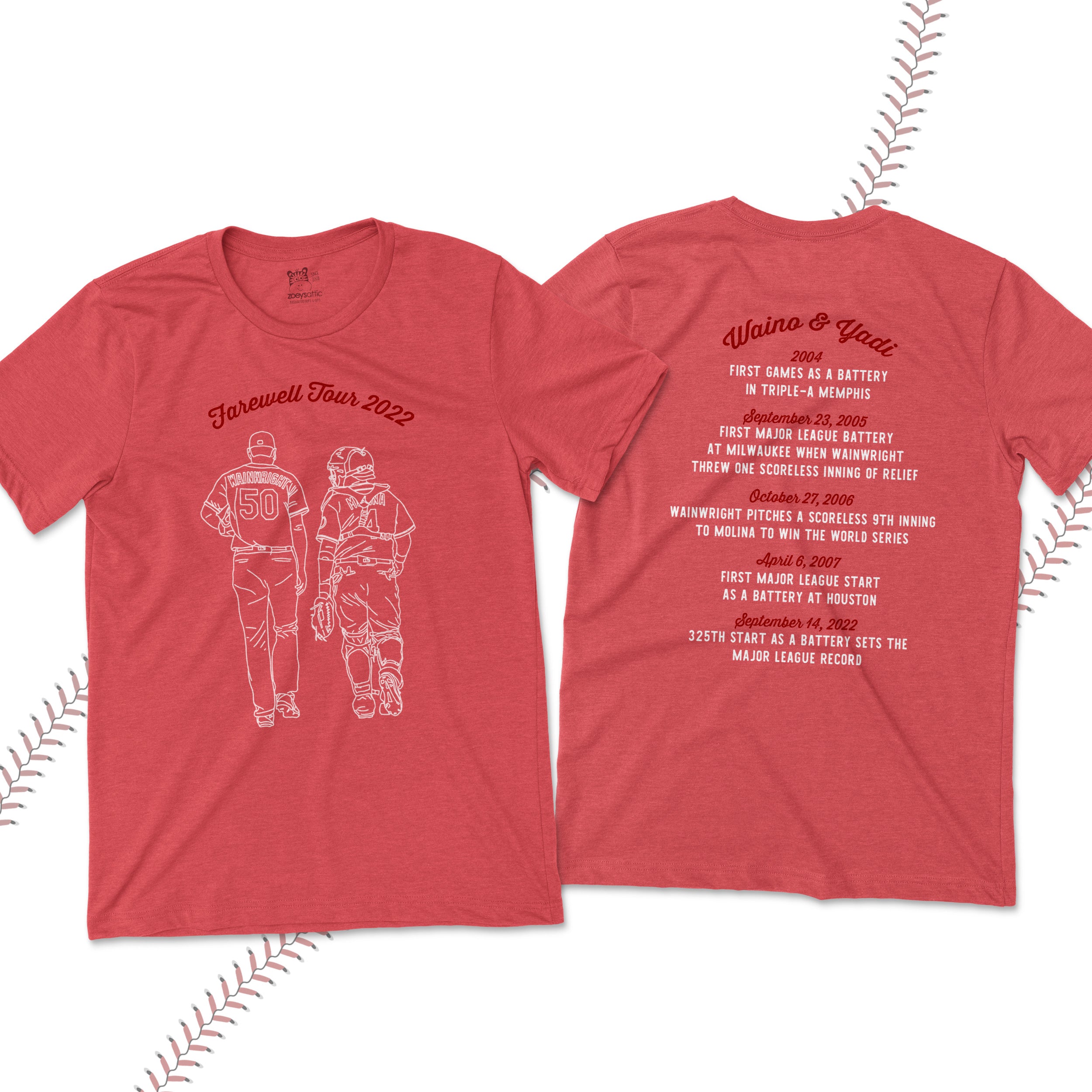 The Last Run 2022 Cardinals Baseball Molina and Wainwright T Shirt