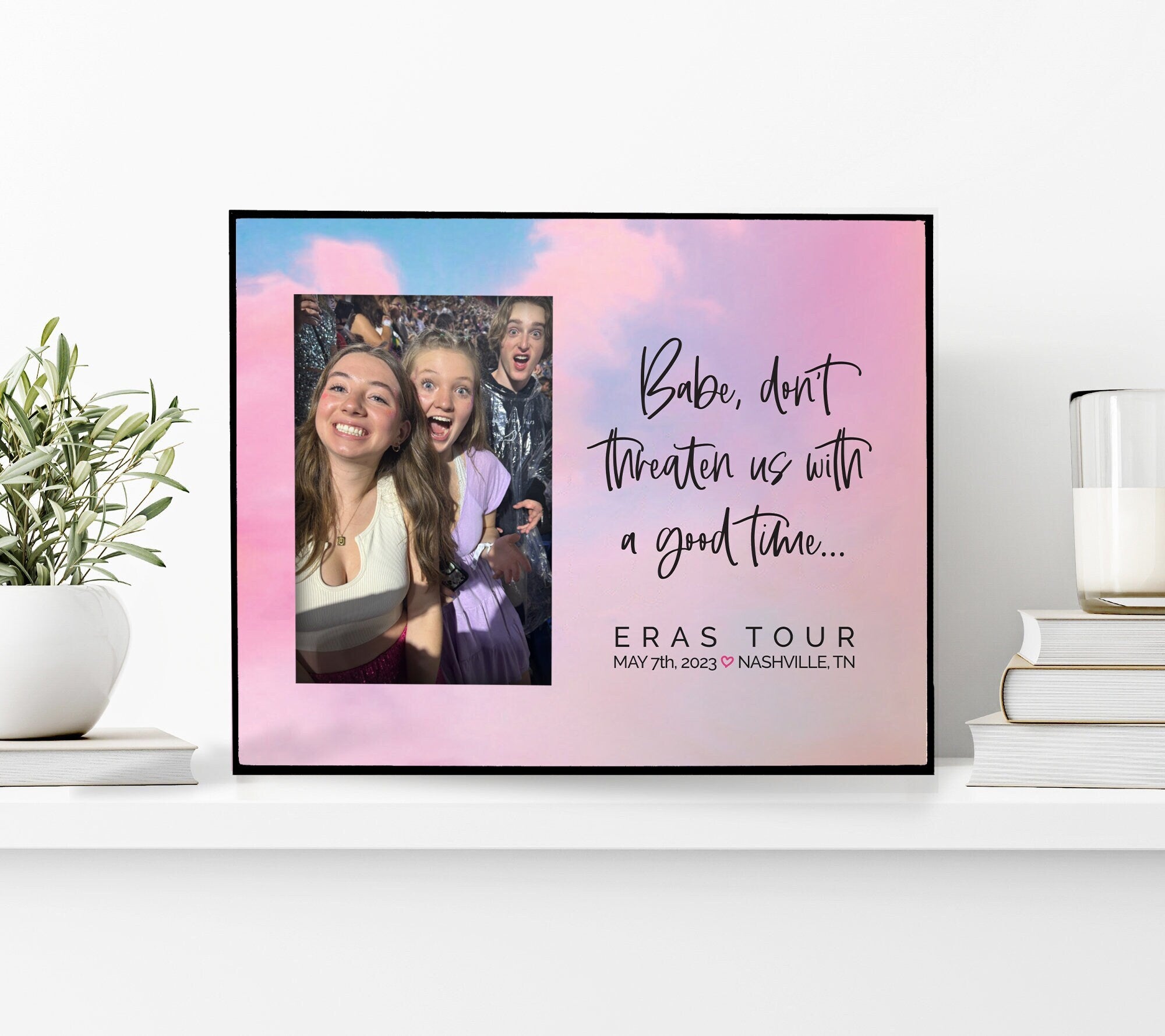 Custom Event Memory Frame lover inspired frame taylor concert memory picture frame personalized ...