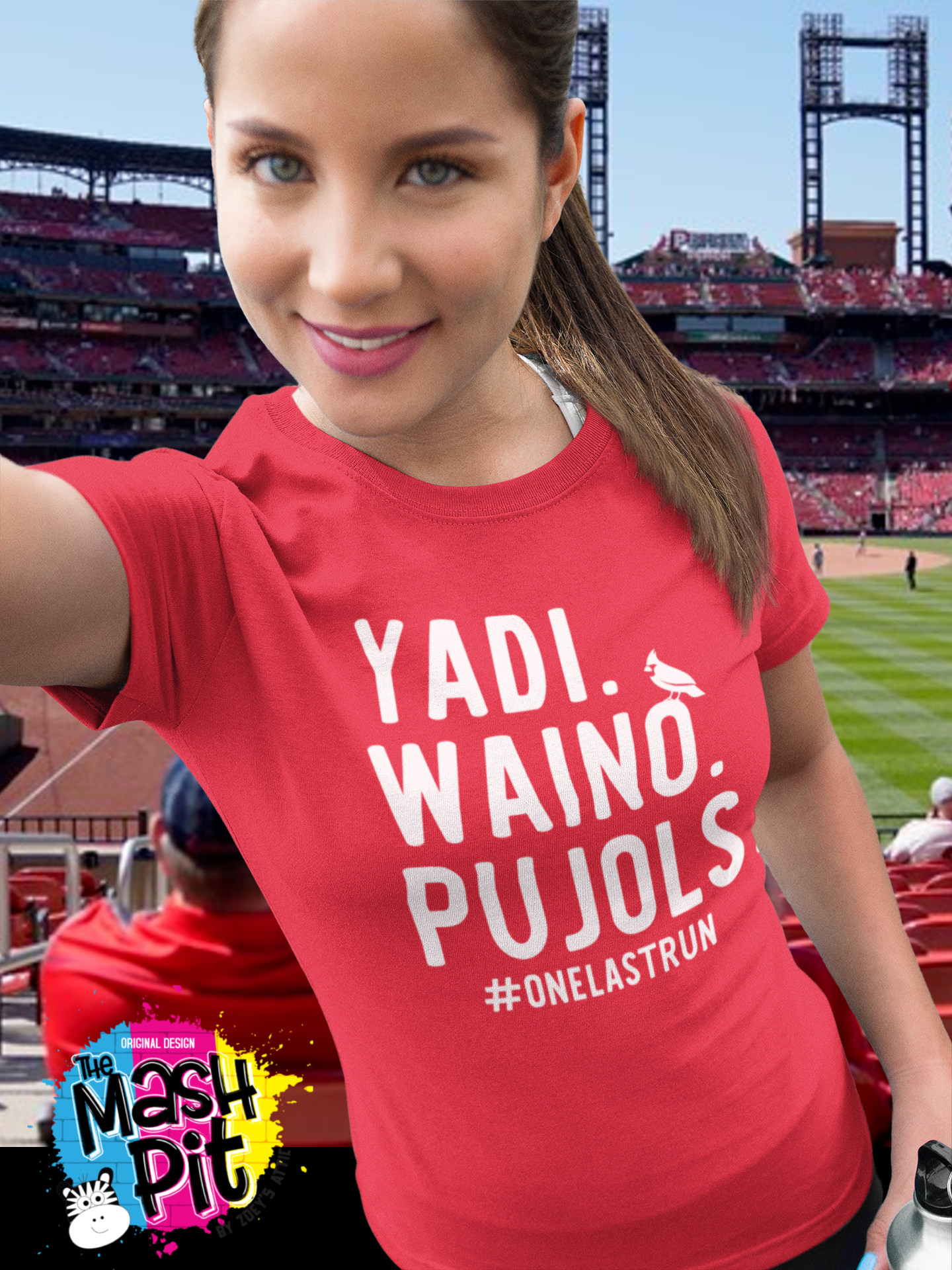 #onelastrun st. louis cardinals baseball greatest players yadi waino pujols  unisex dark Tshirt